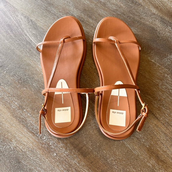 Dolce Vita Tan Strappy Sandals - Picture 1 of 3